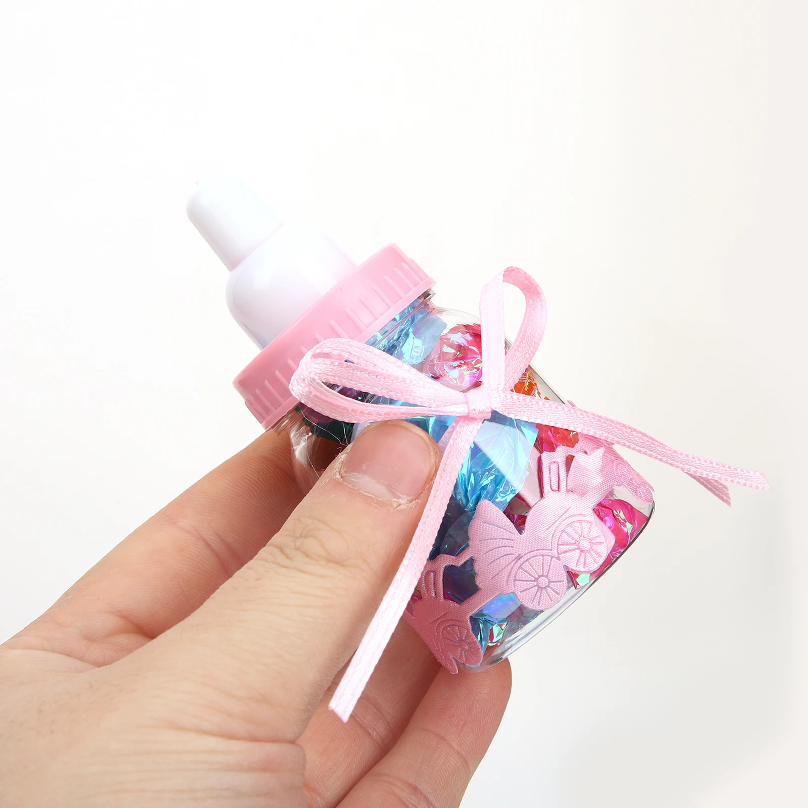 

24pcs Baby Bottle Gift Boxes Mini Milk Bottles Shower Party Favors Candy Containers Newborn Accessories Decorative Treats Boxes