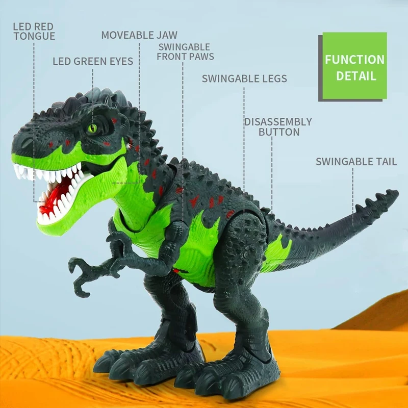 Dinosaurio de Control remoto para niños, de Tiranosaurio juguete, Robot de dinosaurio realista, regalo para niños