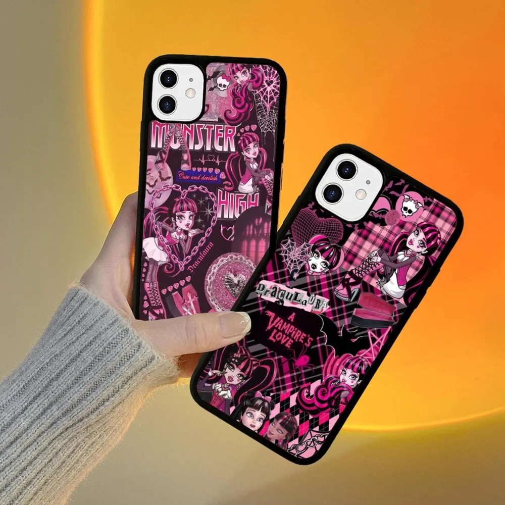 M-Monsters-H-High Phone Case Silicone PC+TPU For For iPhone  11 12 13 14 15 16 Plus Pro Max Cover