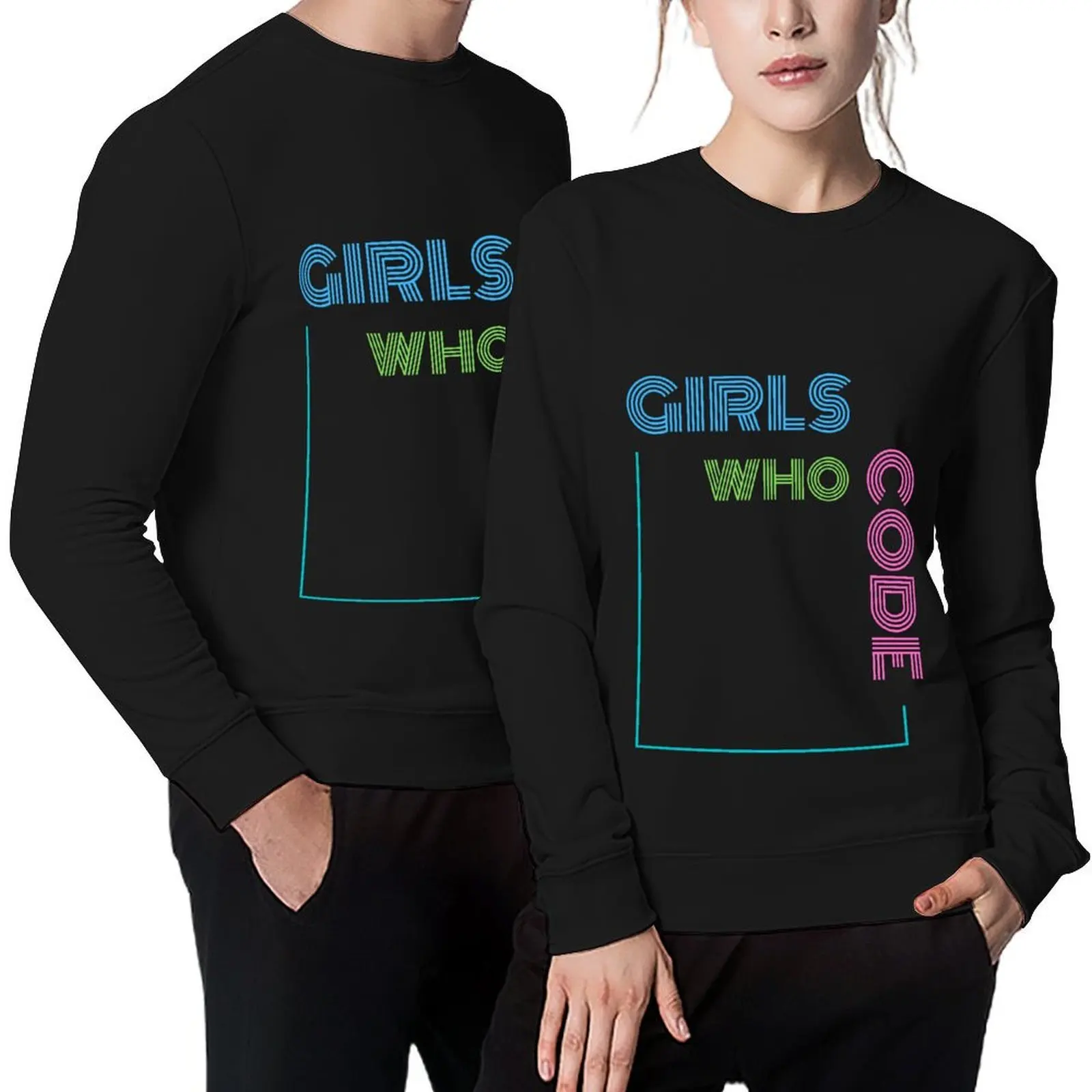 

GIRLS WHO CODE Pullover tracksuit men's autumn clothes men's sweat-shirt tracksuits anime sweatshirt