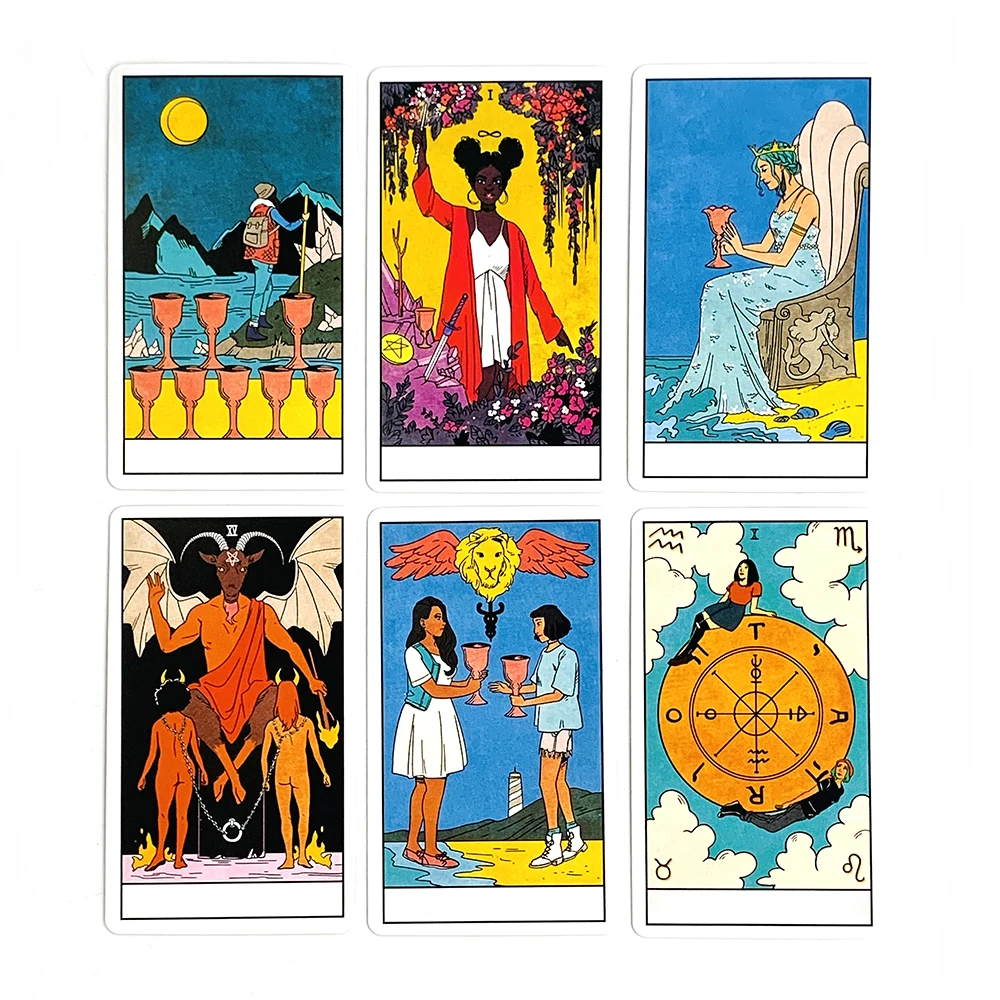 タロットデッキ 英語版 タロットカードデッキ ボードゲーム 運命占い 女性 女の子向け ボードデッキ ハロウィンやクリスマス用