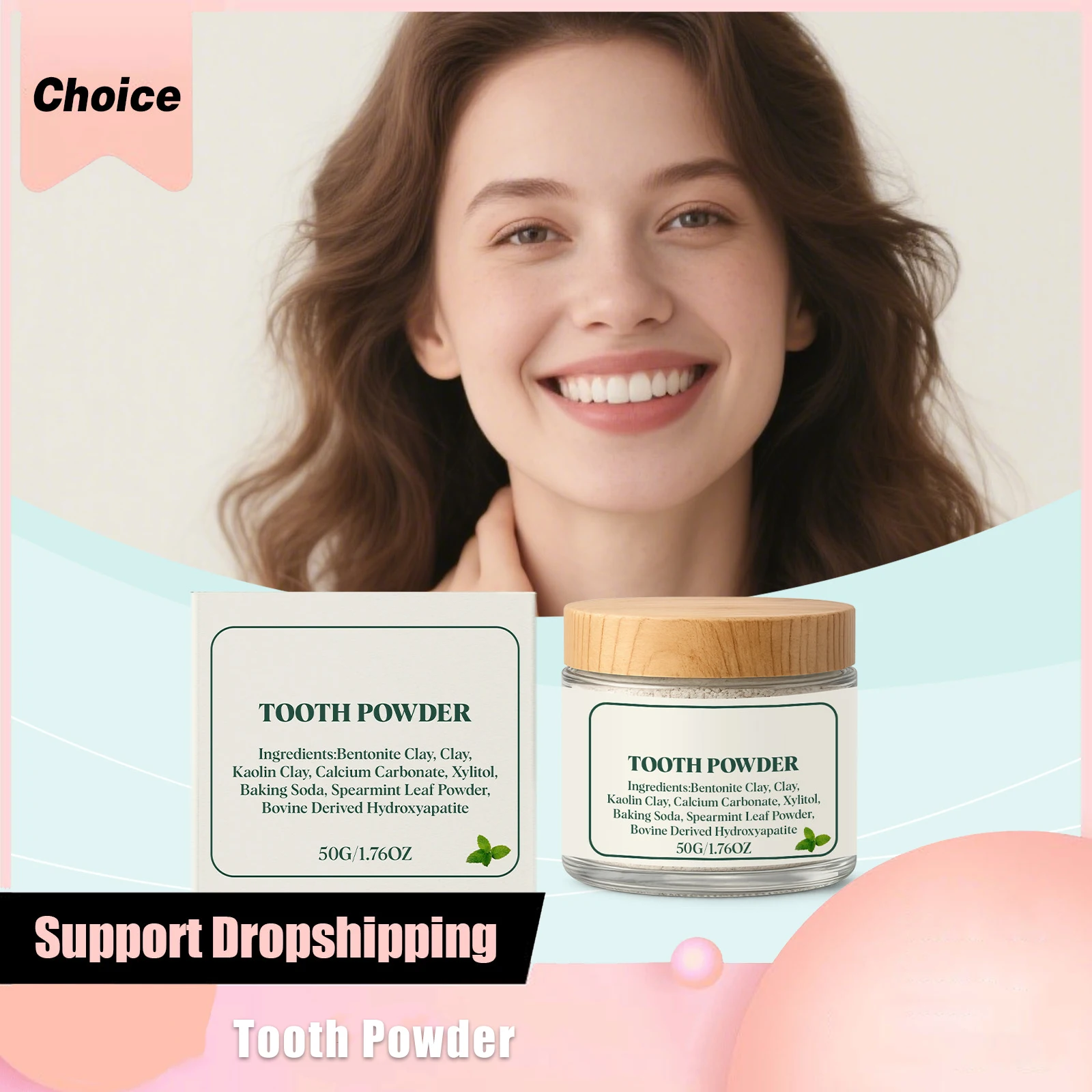 

Tooth Powder Hydroxyapatites Deep Cleaning Whitening Remove Yellow Stains Mint Long-Lasting Fresh Breath Teeth Bleaching Powders