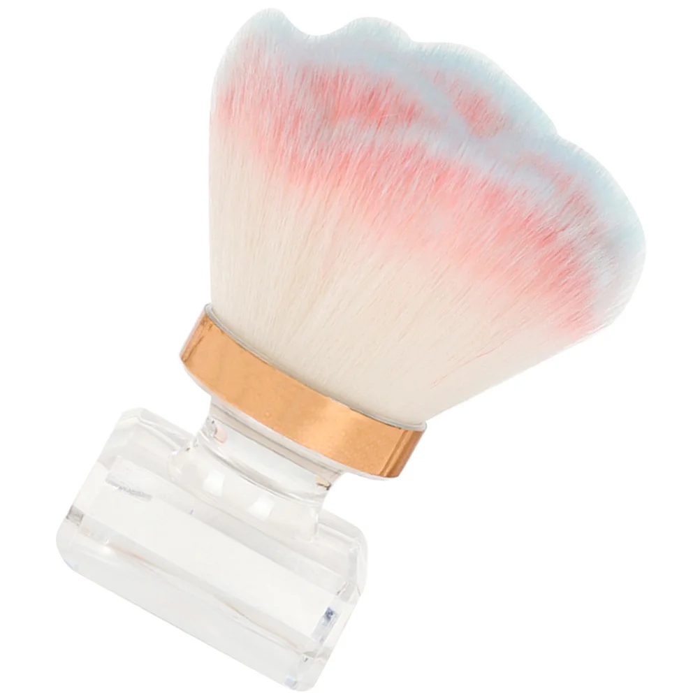 

Ergonomic Rose Shape Powder Brush Comfortable Grip for Makeup Loose Powder Nail Dust Blush Foundation