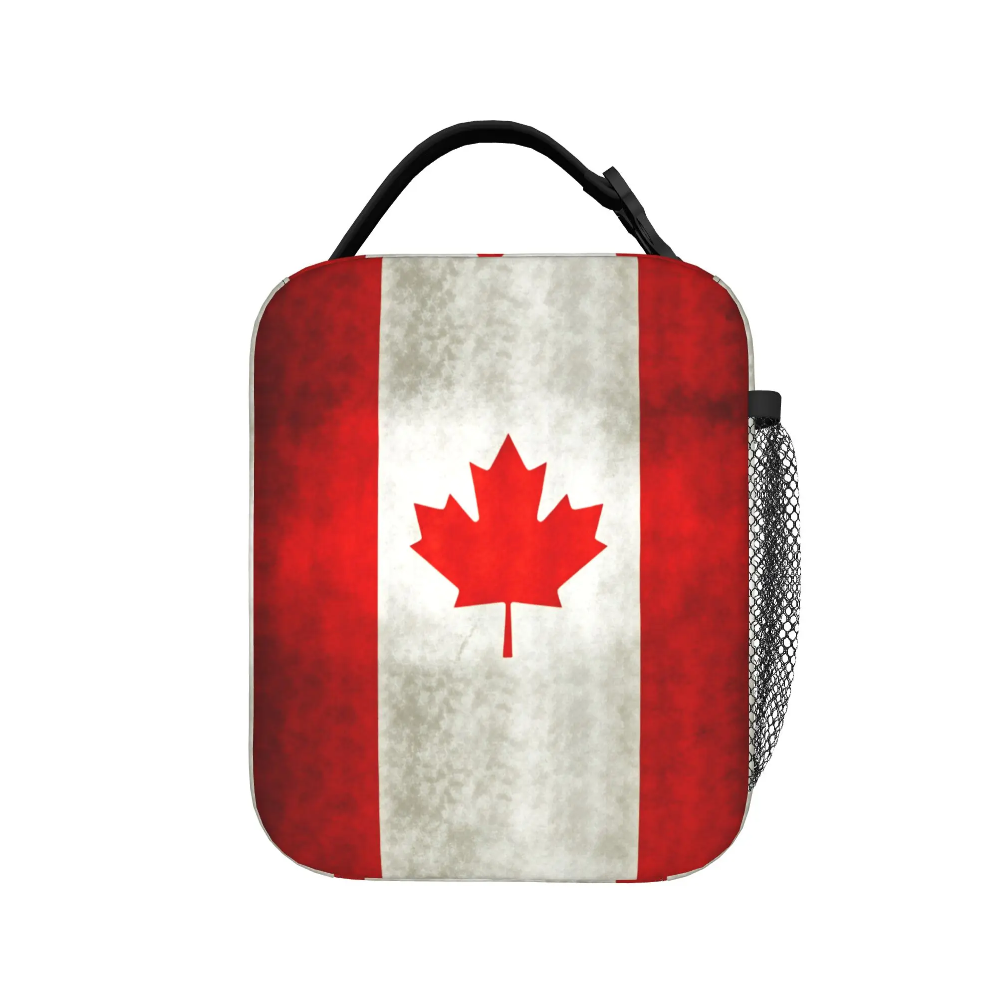 

Canada Flag with Maple Leaf (3) Lunch Bag Office Lunch Box For Child Thermal Lunch Bags Waterproof Portable Cooler Bag