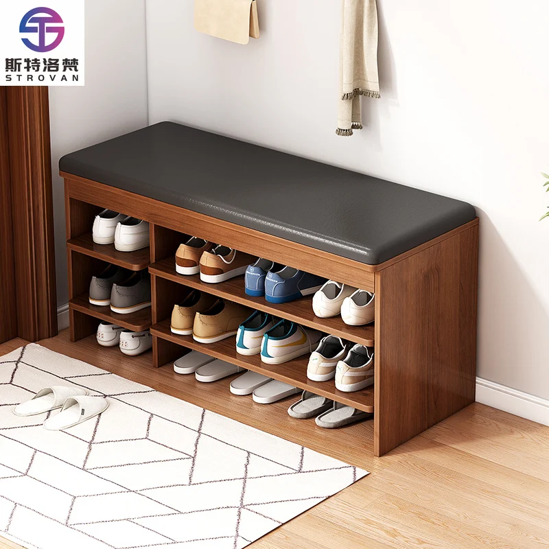 Top Quality Wooden Shoe Rack Storage Cabinet Panel Shoe Storage Rack Cabinet Shoe Bench