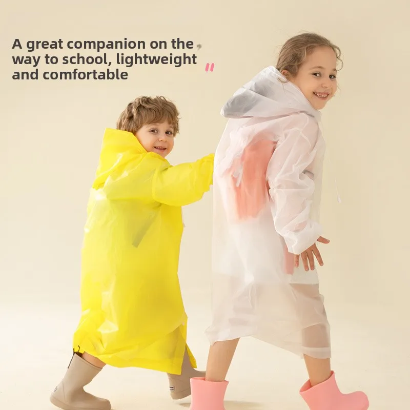 Thick Non-Disposable Children's Raincoat for School Spring Outing Primary School Kindergarten Unisex Breathable Outdoor
