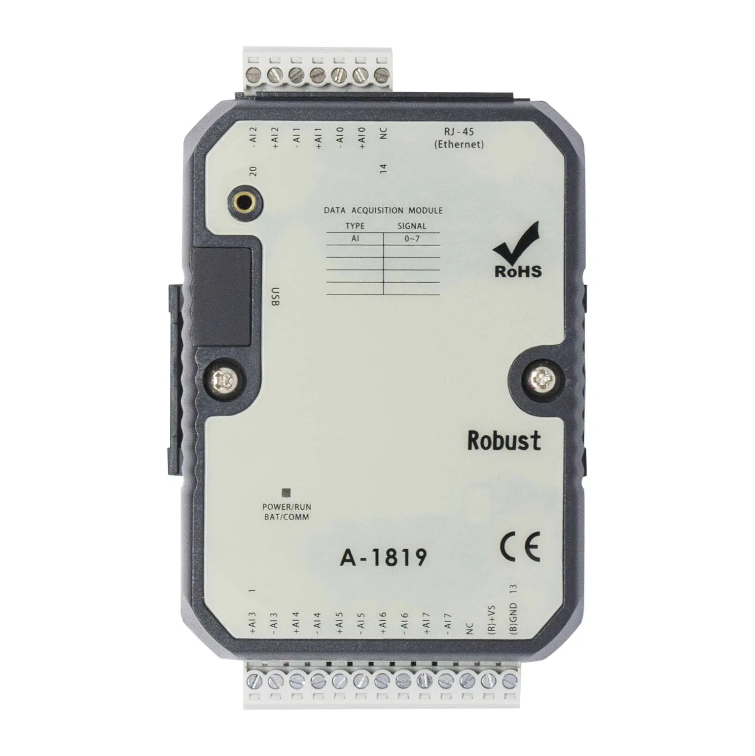 

Ethernet Analog I/O Module with Modbus TCP (A-1819)*