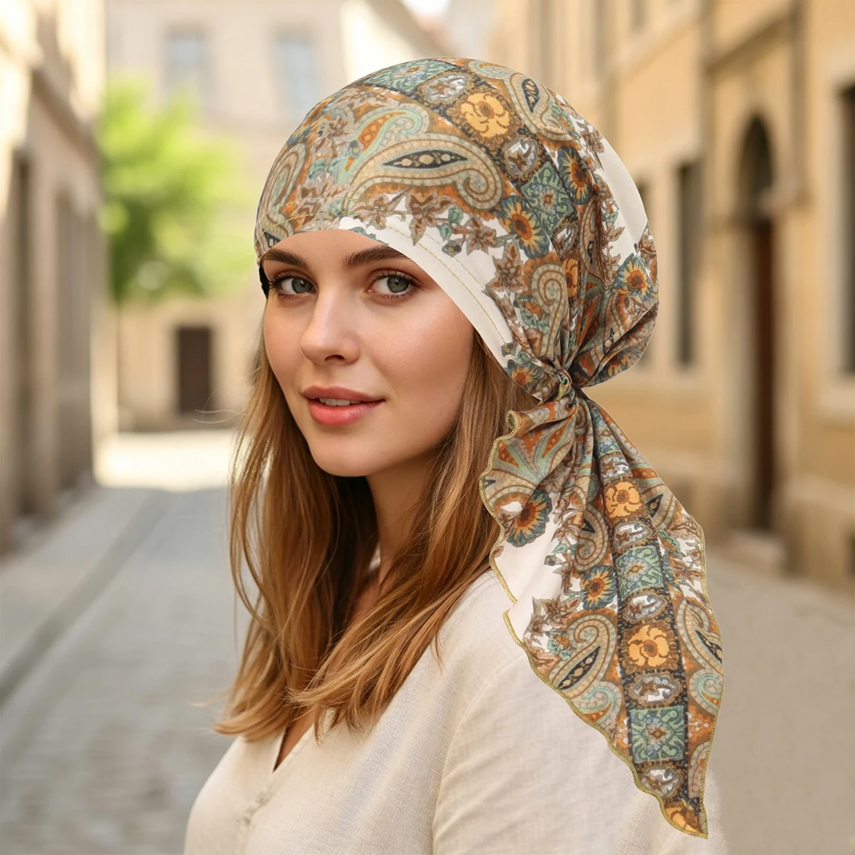 Hijabs, bandanas, bonnets, turbans et couvre-chefs pour femmes et jeunes filles, adaptés à la perte de cheveux et à la chimiothérapie, style champêtre