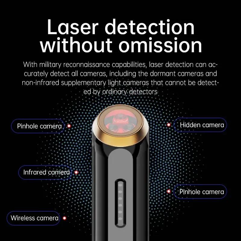 T13  Anti Spy Candid Camera Detector Pen Hidden Cam Scanner Eavesdropping Security Device GPS Radio Frequency RF Signal Finder