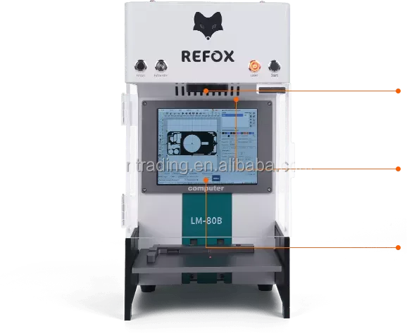 

REFOX LM-80B hine for 6W 3 in 1 Intelligent Built-in Extractor Fume and Computer for iPhone Back Glass Removal