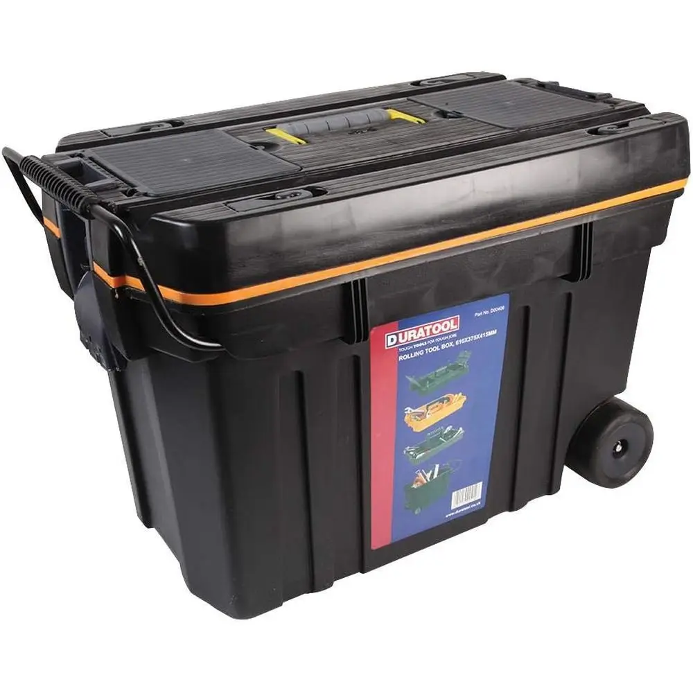 

Heavy-Duty 610mm x 375mm x 415mm Rolling Toolbox D00406