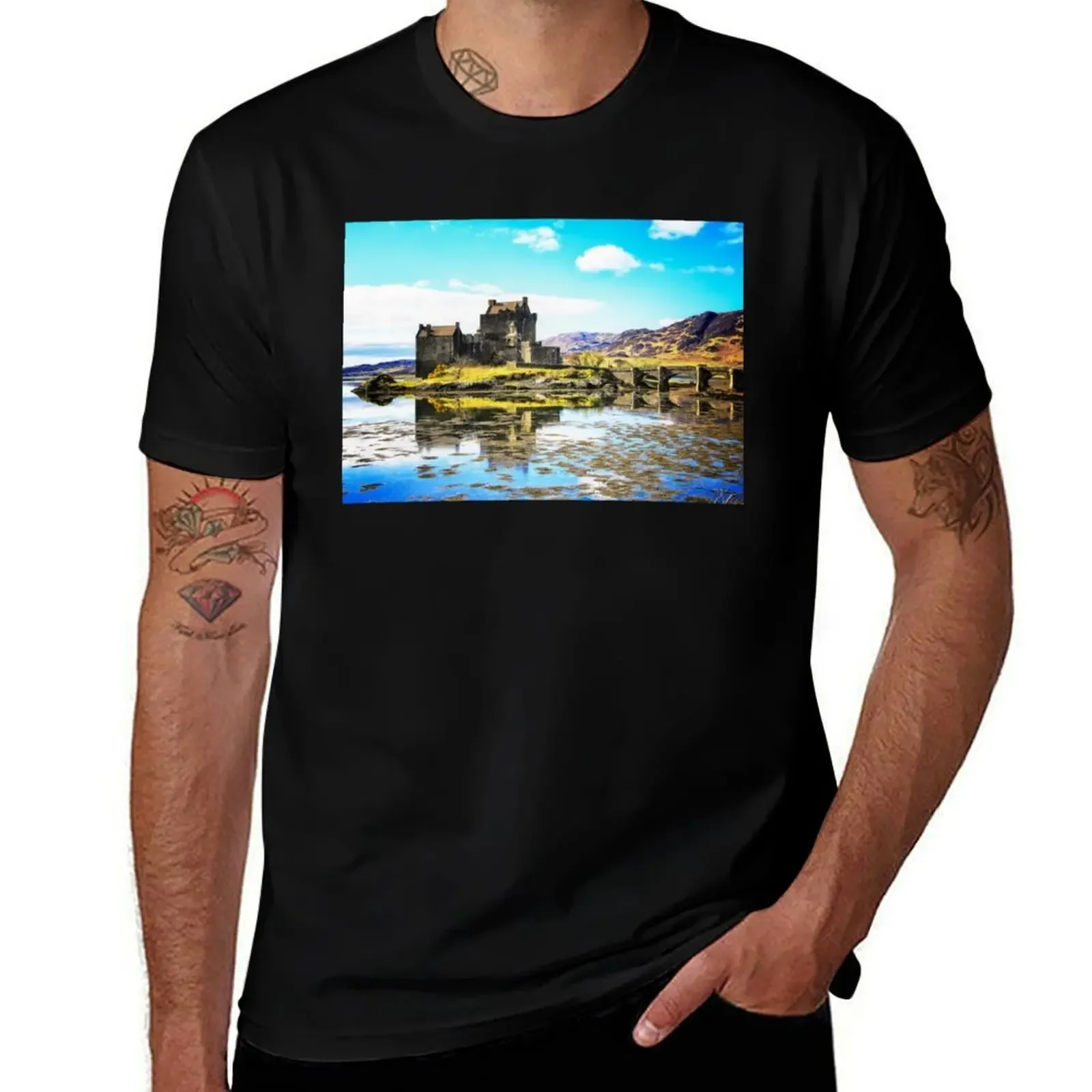 

Eilean Donan Castle T-Shirt basketball graphic tees plus size clothes graphic t shirts mens clothing