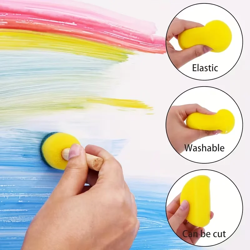 11Pcs Sponge Painting Stamps Set, Foam Art Brushes for DIY Crafts, Drawing Supplies for Artists & Beginners