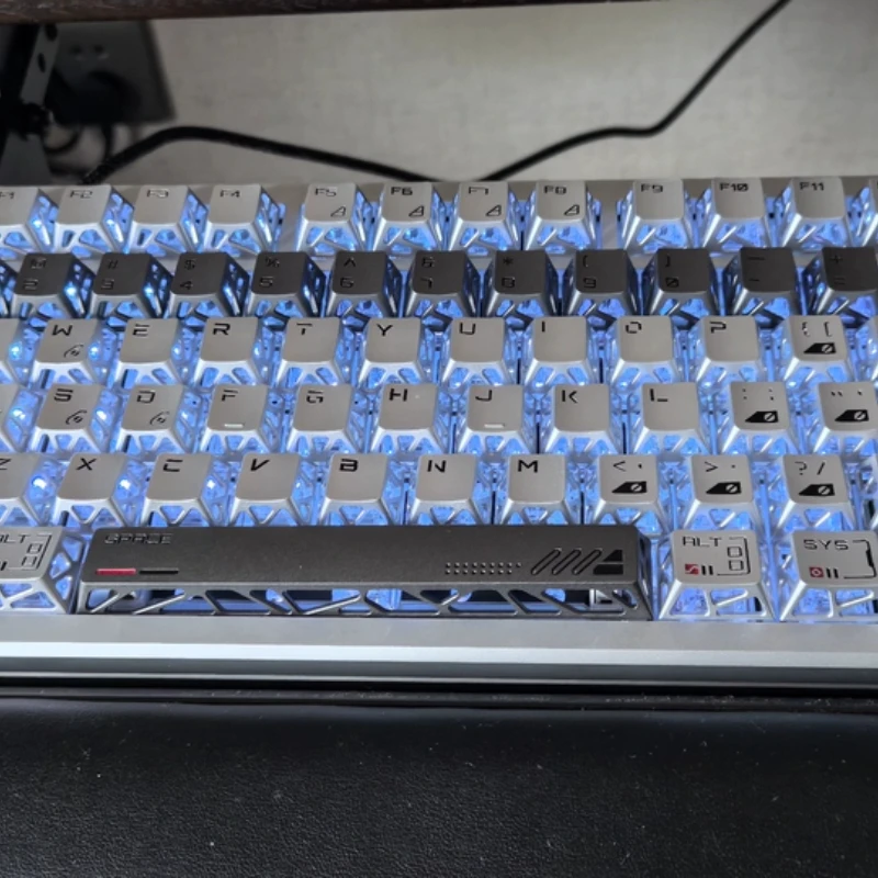 Space Outpost Station Metal Keycaps Custom CNC Cherry Profile Hollowe Key Cap Cute Transparent ROG V63 Wooting Keycap MX