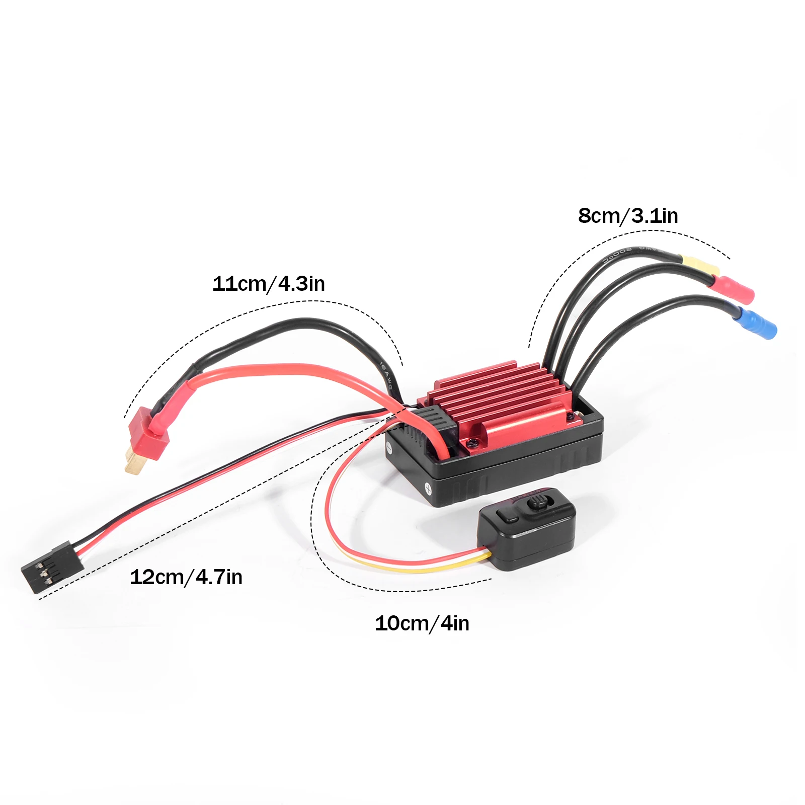 YSIDO étanche 35A 60A sans brosse ESC 2-3S Lipo pour 1/10 1/12 1/14 1/16 RC voiture F540 3650 moteur sans balais accessoires de mise à niveau