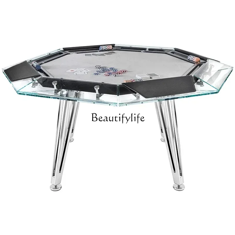 02*Acrylic Texas imported high-end luxury club entertainment chip glass table