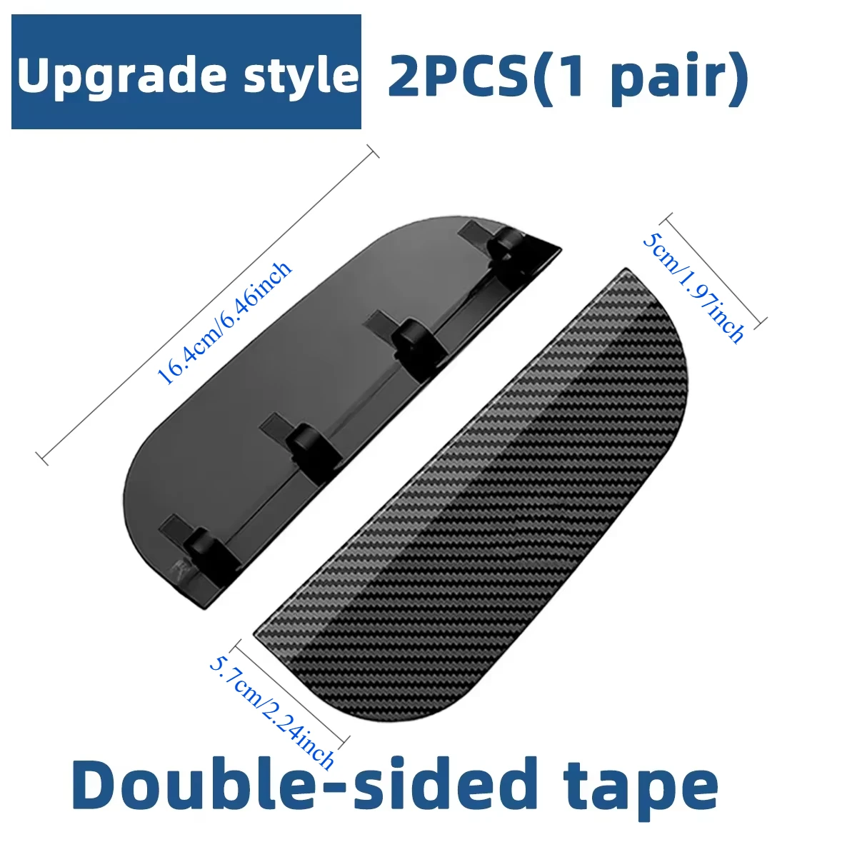 2PCS Waterproof Rainproof Car Side Mirror Eyebrow Visors Rain Shields Rearview Mirror Lamp Covers Quick Installation