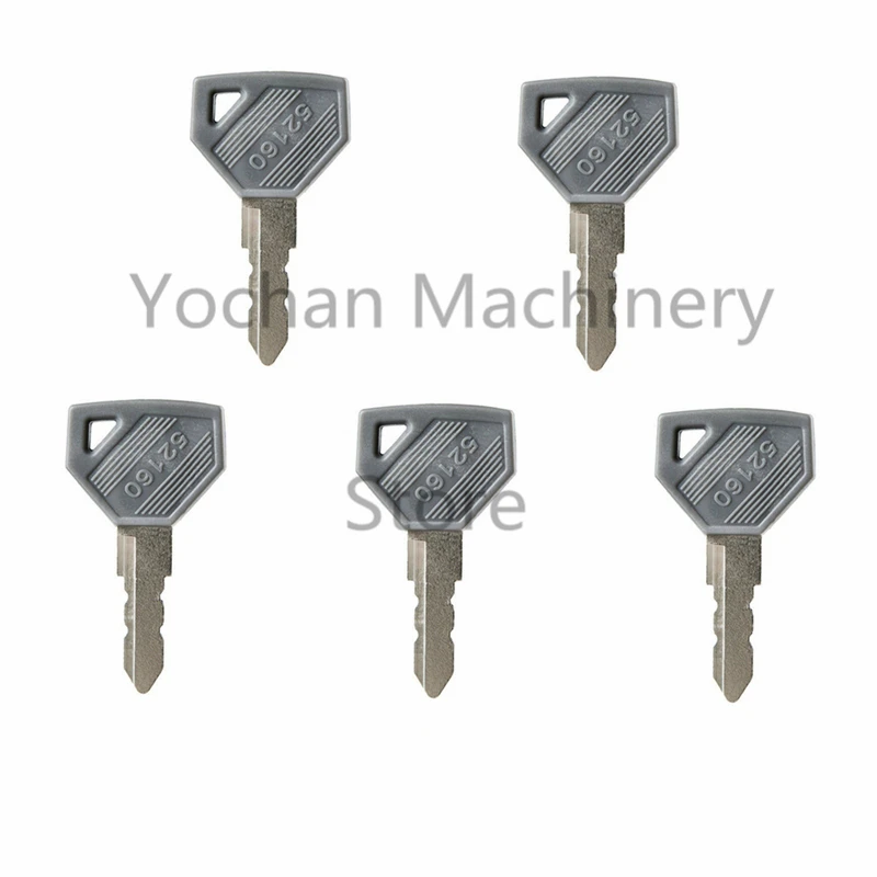 

5 PCS Key For Yanmar John Deere JD Tractor Ignition 194155-52160 198360-52160 198162-52150 EX450 EX2900 EX3200