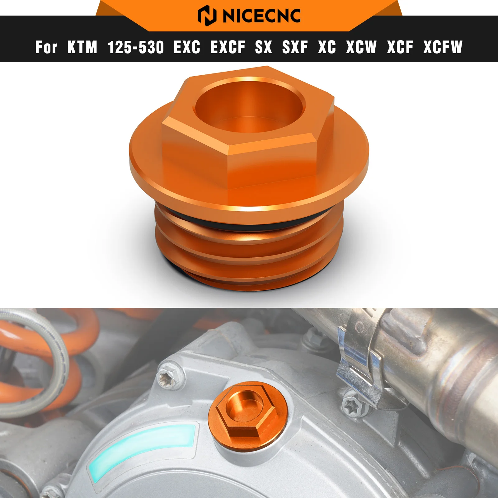 NICECNC For KTM EXC 300 2004-2021 Engine Oil Filler Plug Cover For KTM EXC-F 350 SX 125 SXF 450 790 DUKE 1290 SUPERDUKE R/GT