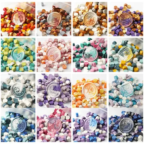 내화 페인트 씰링 왁스 500g, 팔각형 왁스 입자, 생일 선물, 청첩장, DIY 계정