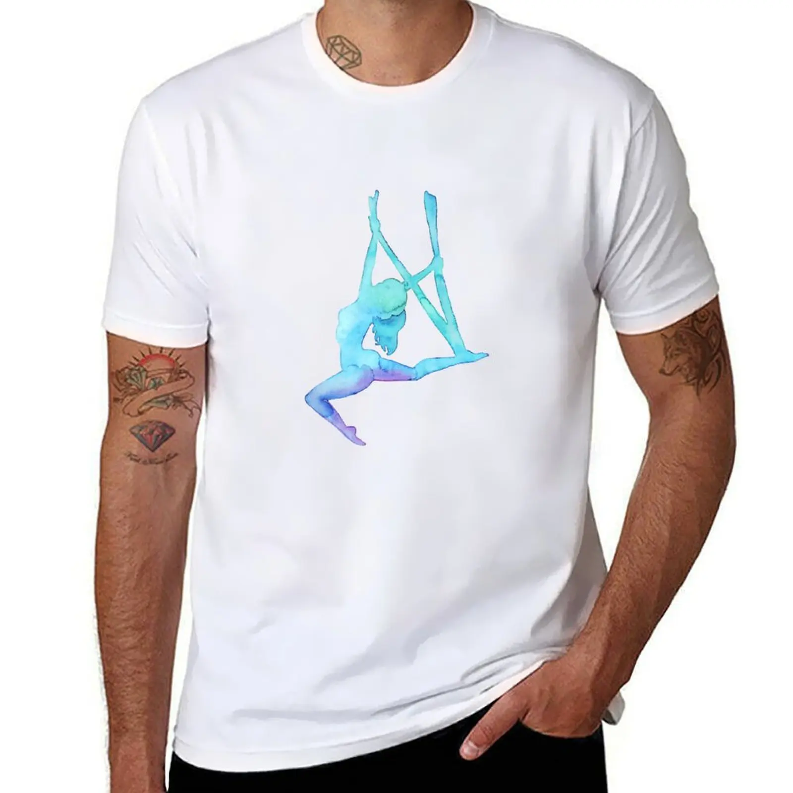 Aerial Girl - antigravity yoga T-Shirt cotton man t-shirts Clothing blue lock clothes t shirts for men cotton