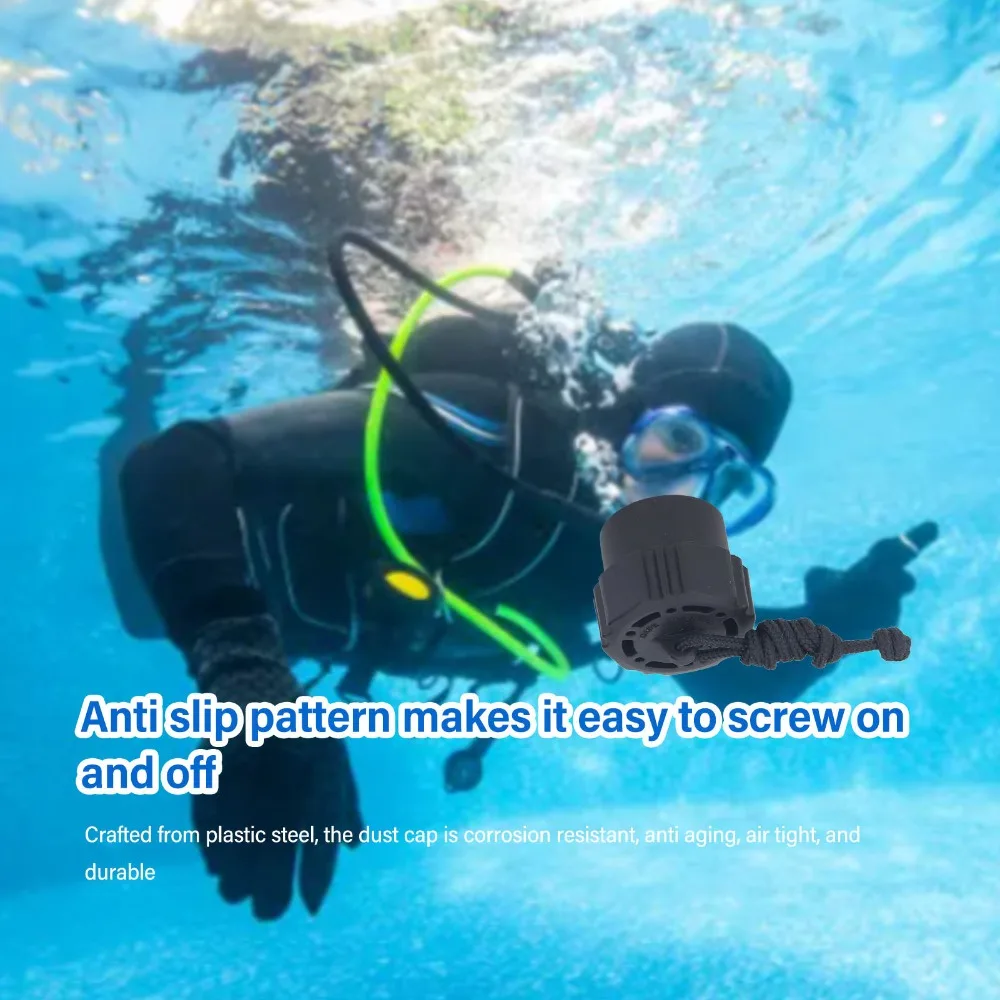 with Lanyard Diving Dust Cap Portable Scuba Tank Valve Protector Cover Thread Protector for Din 1ST Stage Regulator