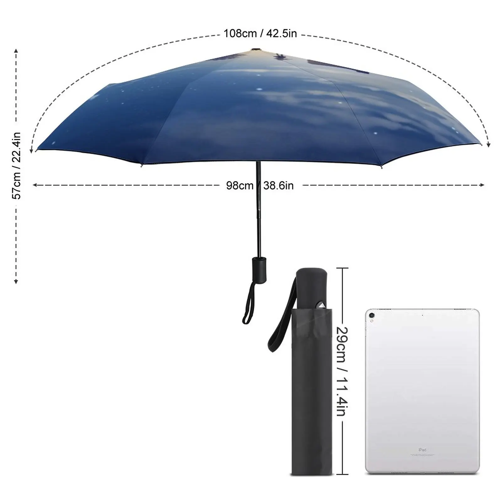 Your Lie in April Printed Umbrella Rain Women Automatic Umbrella Three Folding Sun Protection Umbrella Male Portable Parasol