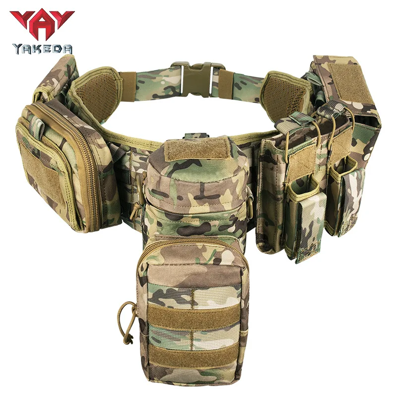 

YAKEDA Multi-Purpose Tactical Belt Outdoor Molle System Waistband Multi-Purpose Carrying Gear Removable, Adjustable Hunting Belt