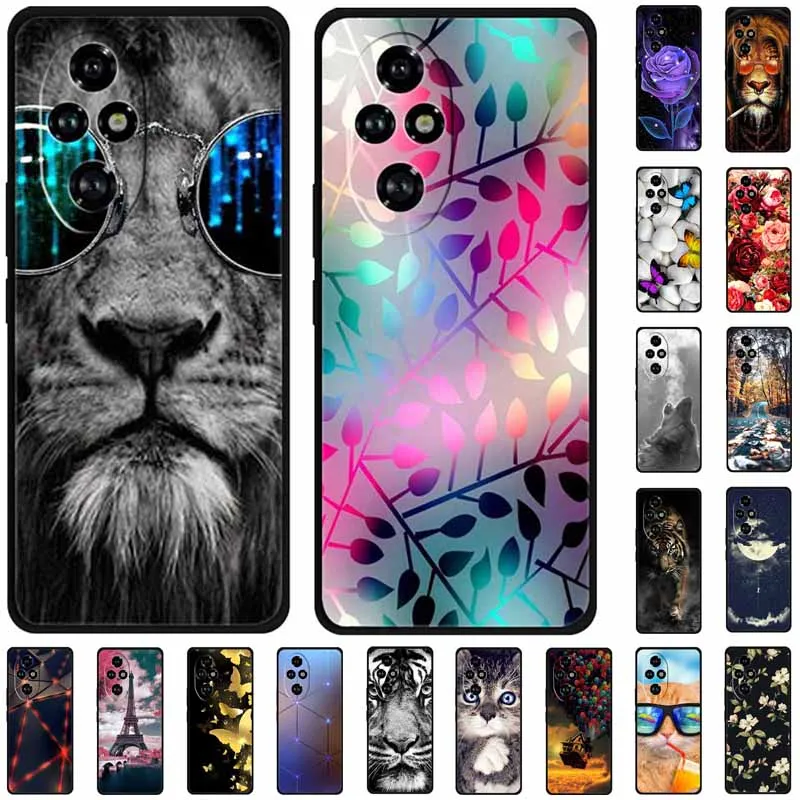 For Honor 200 Case Soft Silicone Tiger Cat Luxury Back Cover For Honor 200 Pro Cases Honor200 200pro Shockproof TPU Cartoon Bags