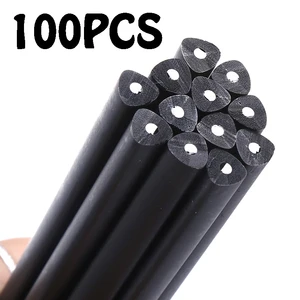100pcs High-Quality Black Wooden Pencil Set Suitable For Sketching Graffiti Art Pencils Professional Office And Study Stationery