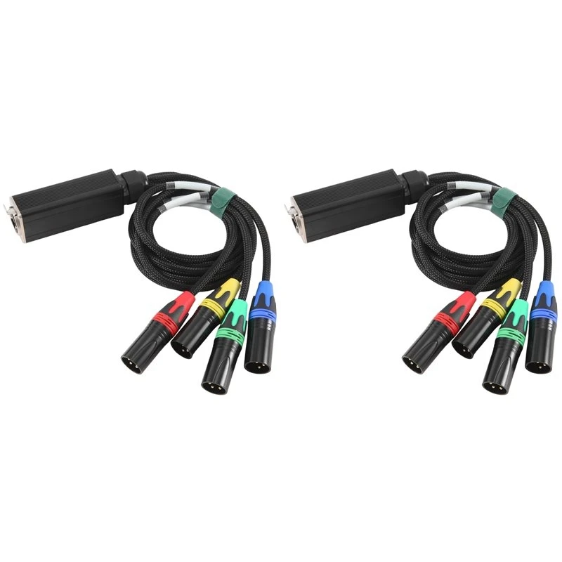 A46U 2X XLR 4-Channel 3-Pin Multi Network Stage And Studio Connection, XLR Male And Female Cable Stage Audio RJ45(NE8F-S4M)
