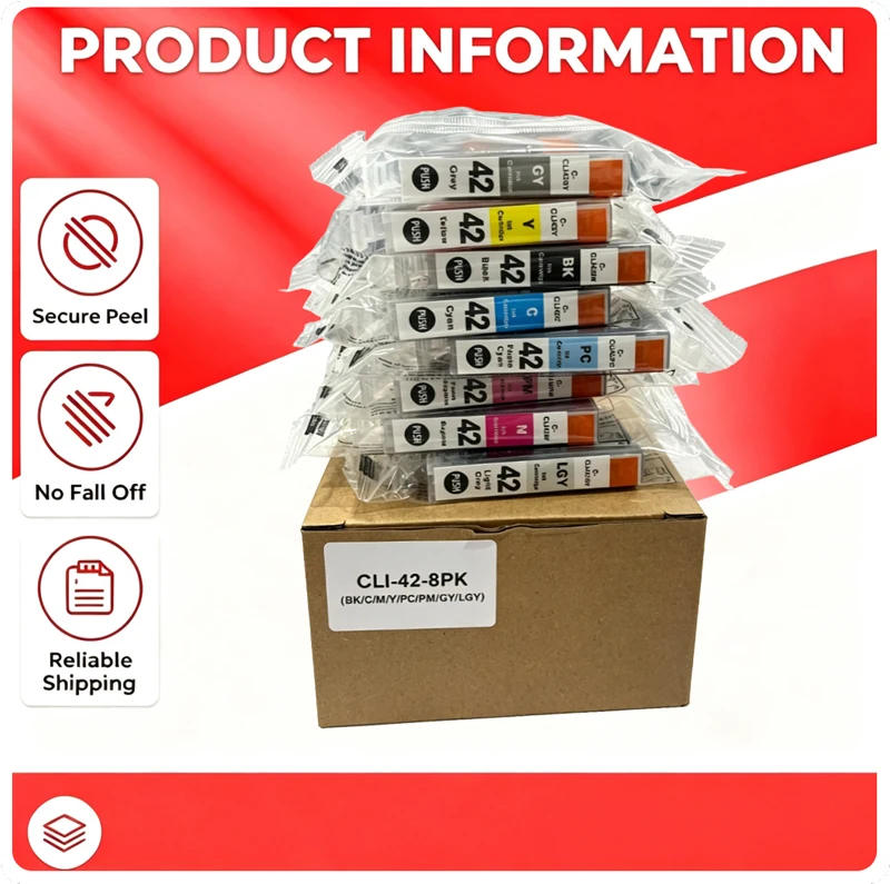 1-5 set 8color CLI-42 CLI42 Premium Color Inkjet Ink Cartridge Compatible For Canon  PIXMA Pro-100 Pro-100S Pro100 Printer