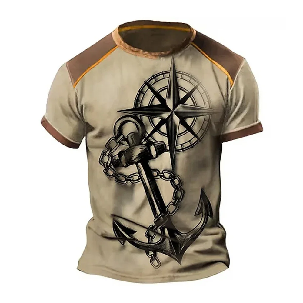 Camiseta Vintage para hombre, camisa de manga corta con estampado 3D de rey, Top de gran tamaño, ropa de calle Punk