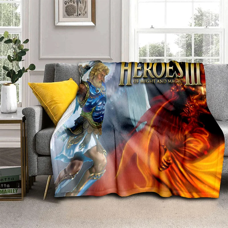 Retro Game Heroes of Might and Magic Blanket,Soft Throw Blanket for Home Bedroom Bed Sofa Picnic Travel Office Cover Blanket Kid