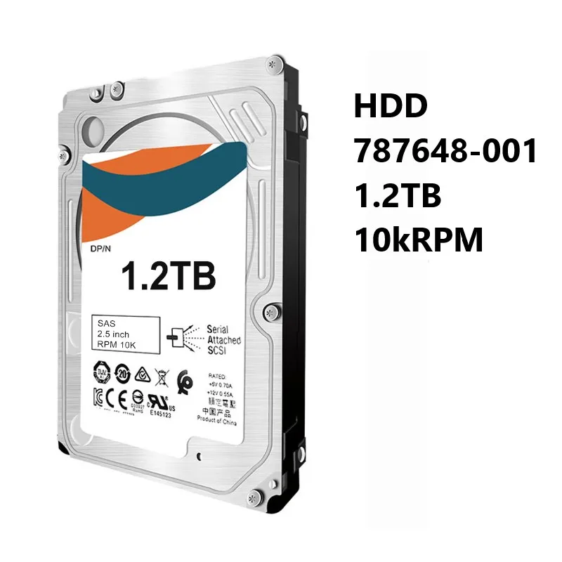 NEW HDD 787648-001 1.2TB 10kRPM 2.5in SFF Dual Port SAS-12Gbps Enterprise Hard Drive for H+-P-E-MSA 1040/2040 SAN Storage Arrays