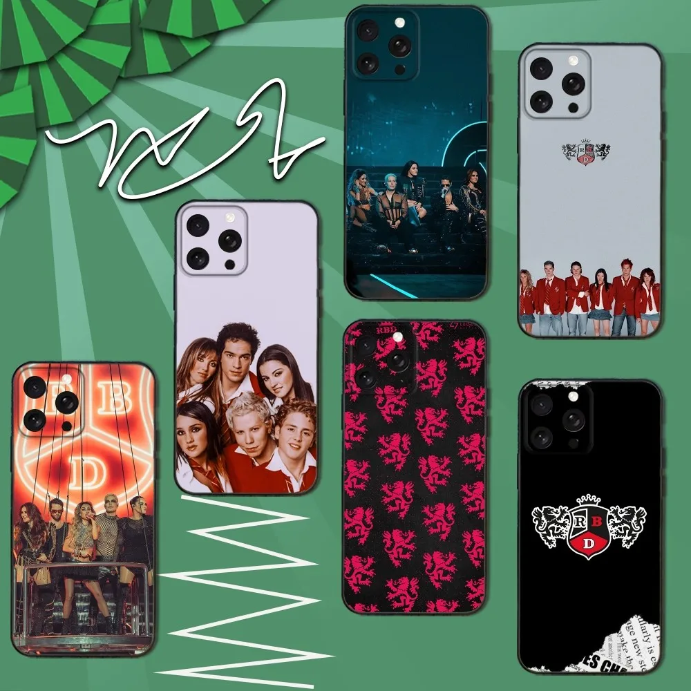 

R-RBD Chorus R-Rebelde Phone Case For iPhone 16e,16,15,14,13,12,11,Pro,X,XS,Max,XR,Plus,Mini Soft Black Cover