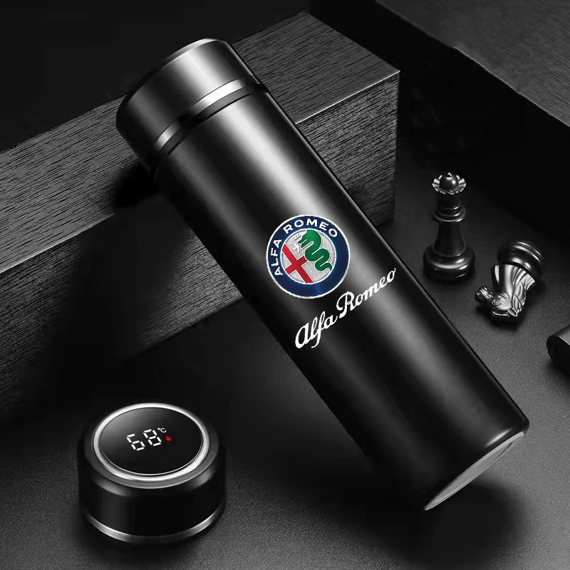 عرض درجة حرارة السيارة كوب قارورة عازلة زجاجة كوب معزول فراغ لألفا روميو جيوليتا 159 ميتو جوليا ستيلفيو 147 اكسسوارات #1