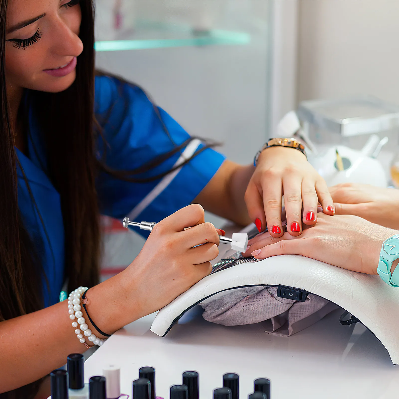 

1 Set Nail Sponges for Manicure Soft Latex Sponge Color Fade Nail Art Tool Stainless Steel Grabber 4-Claw Pick-Up Tool