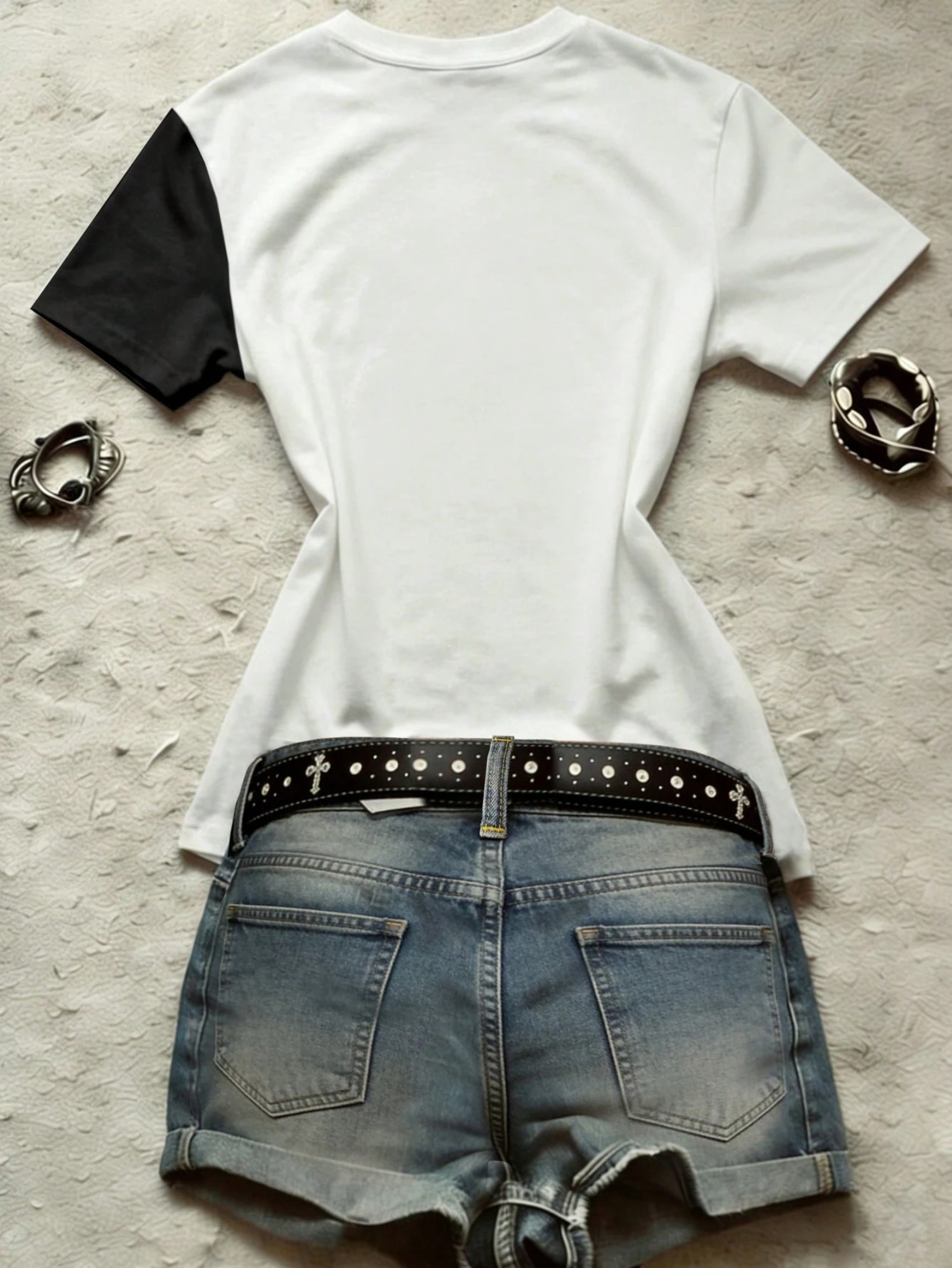 Damen-T-Shirt mit Rundhalsausschnitt und Katzen-Print, lässig, vielseitig, für den täglichen Gebrauch, kurzärmelig, Sommer, Y2K, Vintage, Street, süß, lustig, modisch. – Detail 6