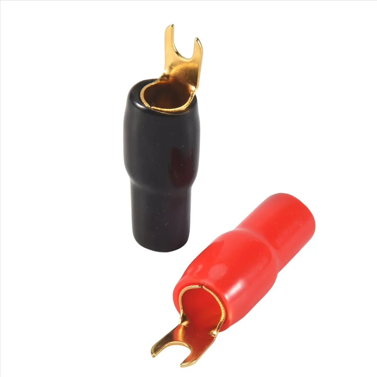 【Limited Offer】Terminal Spade Fork Adapter Connector Plug Crimp Barrier Spades Speaker Wire Terminal Plug-4GA