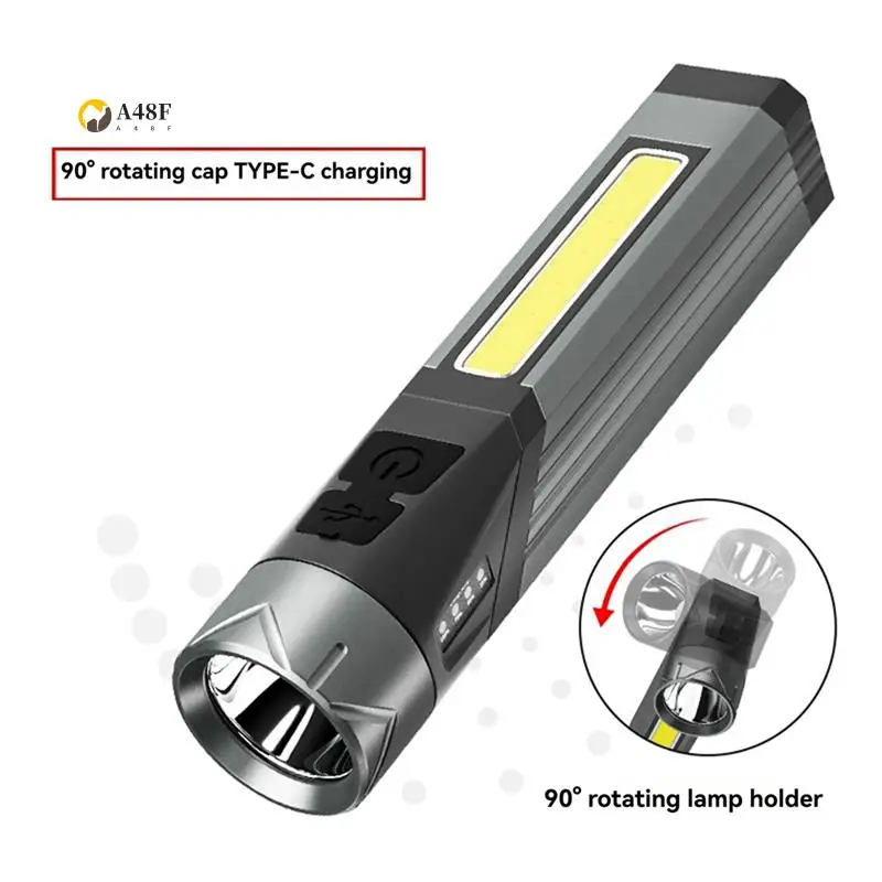 

A48F-Multifunctional Foldable Flashlight COB Side Light Working Flashlight Outdoor Lighting Flashlight