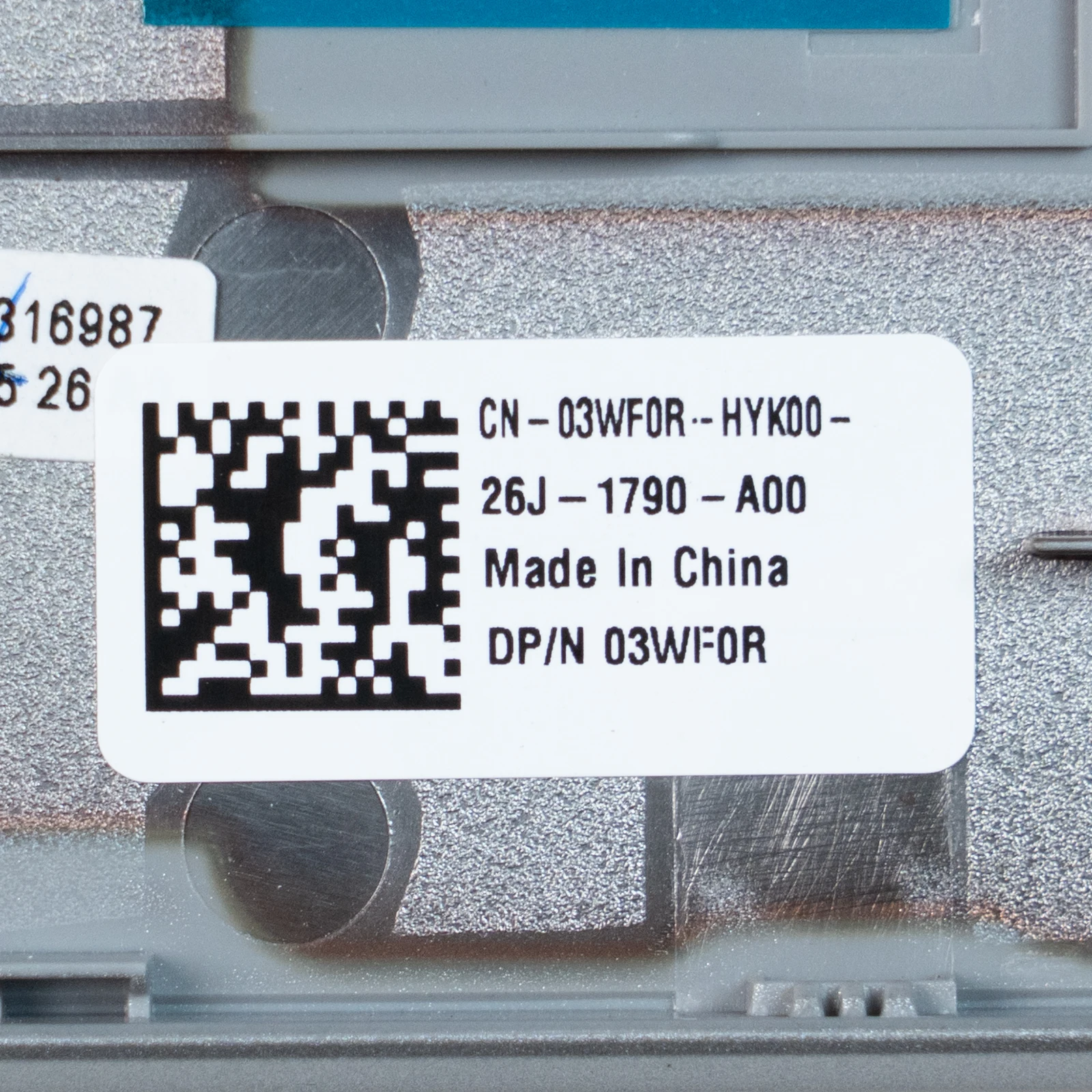 03WF0R لجهاز الكمبيوتر المحمول Dell Latitude 5530 Palmrest غطاء علوي رمادي مع FN