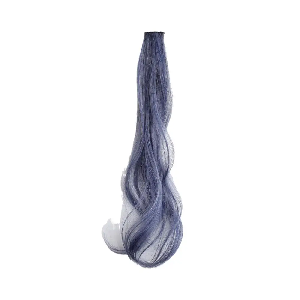 Curled Hair Ear Dye Hair Patches Seamless One Piece Color Highlight Dyed Wig Patch Women's Long Hair Invisible Wig