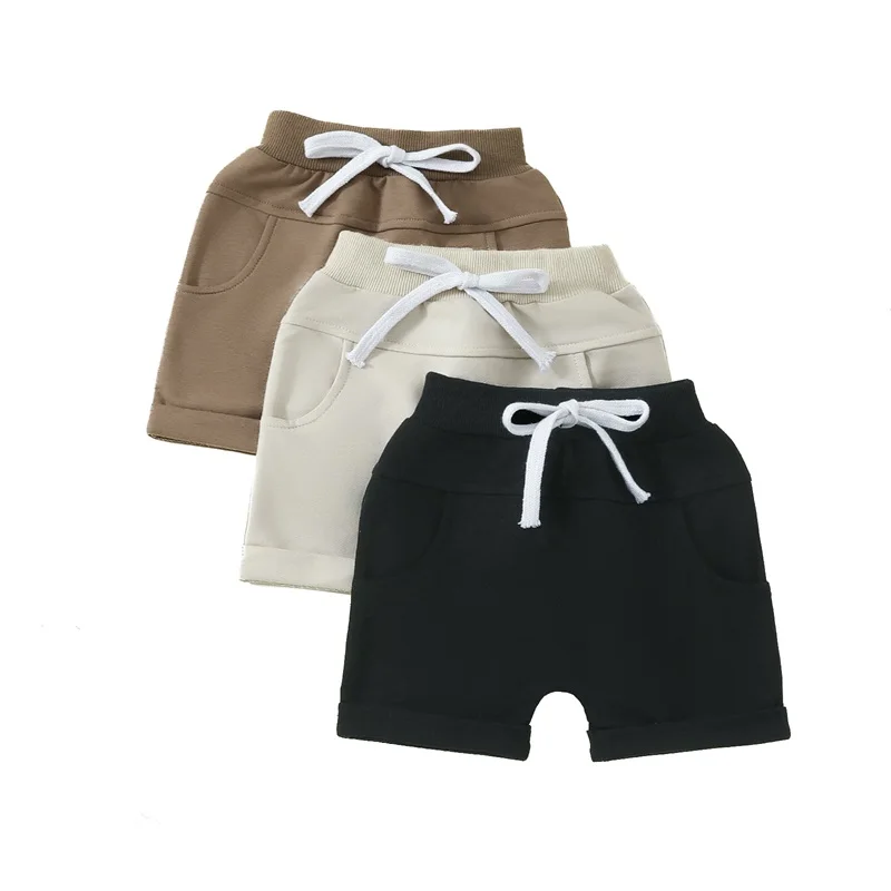 

Toddler Baby Boy Shorts Solid Color Elastic Waist Shorts Casual Shorts 3 Pack Summer Clothes