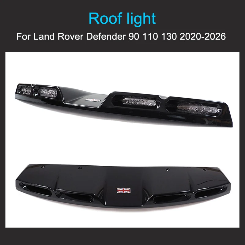 Urban Style Top Light for Land Rover Defender 90 110 130 2020-2026 Roof Spoiler Lamp Wireless Remote Control Exterior Decoration