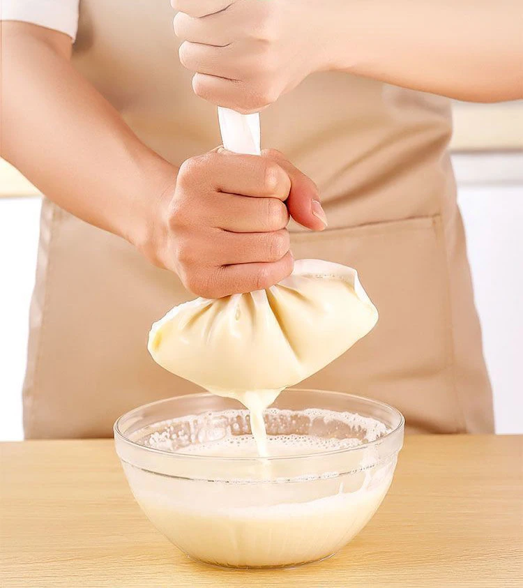 10 pcs manual reusable vegetable squeeze net  squeeze bag press universal for kitchen cooking big small size
