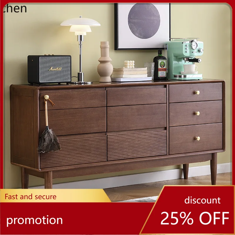 

LXC Solid Wood Nine-Drawer Cabinet Modern Simple Living Room Wall-Mounted Entryway Cabinet Bedroom Storage Cabinet