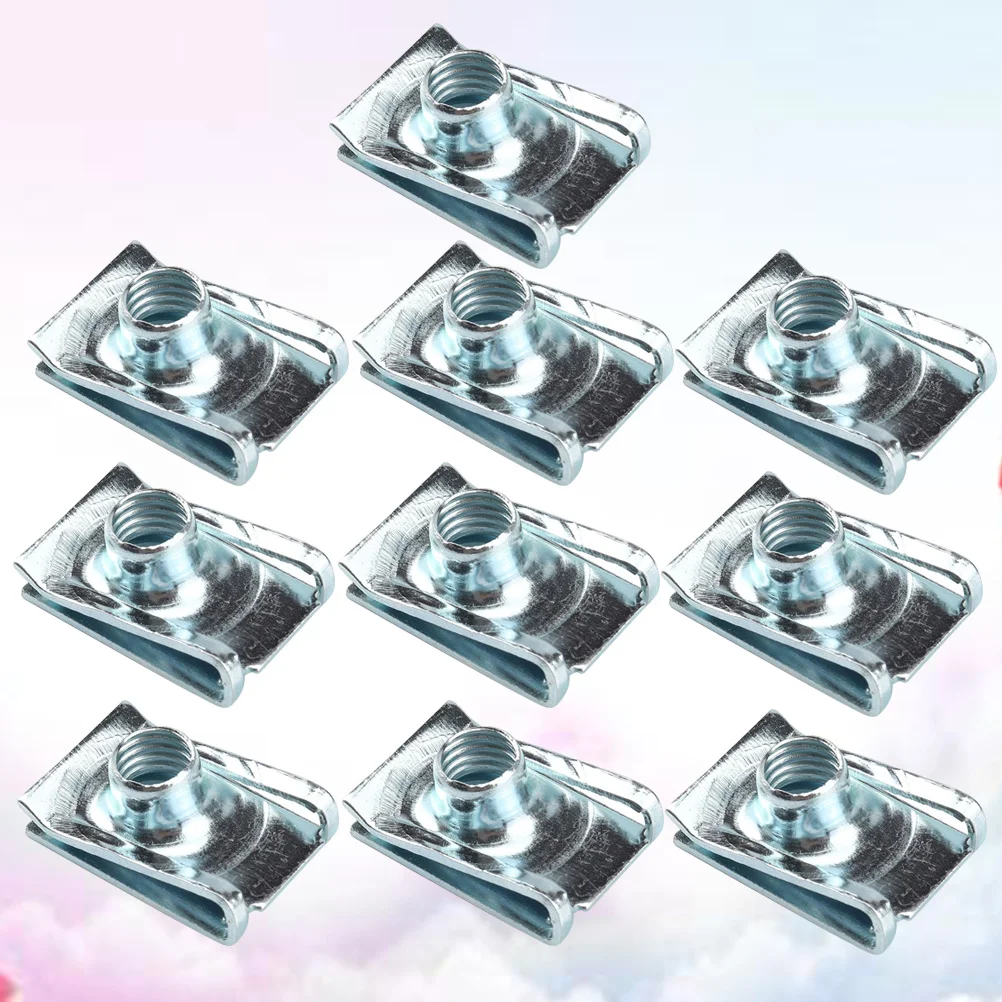 

10pcs M8 U Nut Fasteners Manganese Steel Spire U Clip For Panel Bumper Fixing Motorcycle Fairing Bodywork Automotive