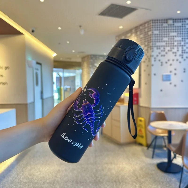 3D Printed Water Cup with 12 Zodiac Signs Patterns – 650ML Vivid Color, Fade-Resistant, Cool & Stylish, Durable,Gifting
