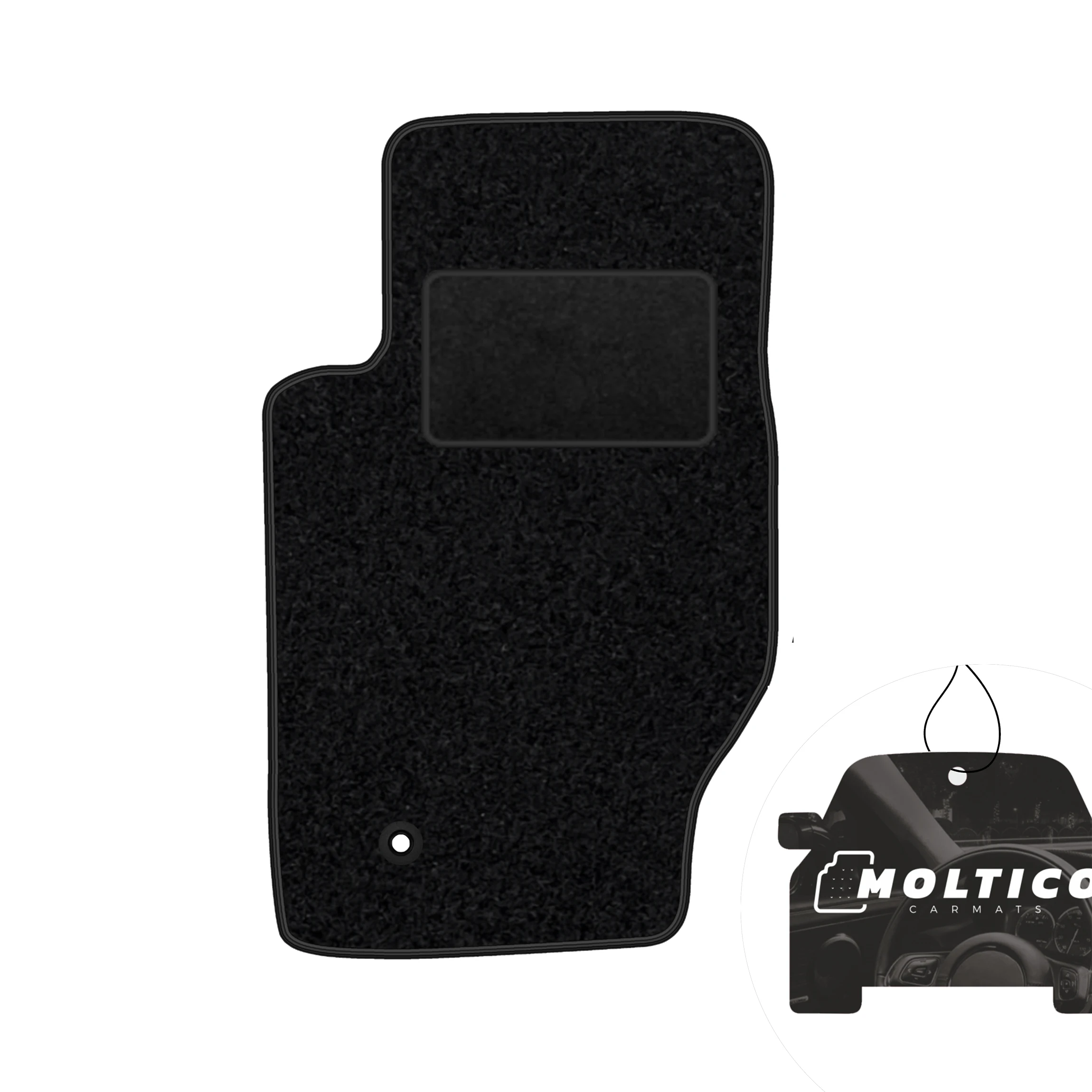 Bestuurderszijde Velours Tapijtmat - Zwarte Bies - Geschikt voor: Jeep Grand Cherokee III 2006-2011 Europa